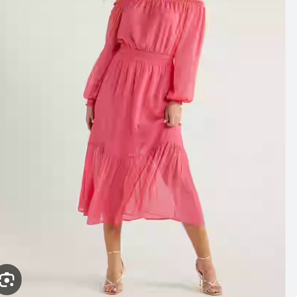 Sofia Jeans by Sofia Vergara Magenta Flowy Dress - XL